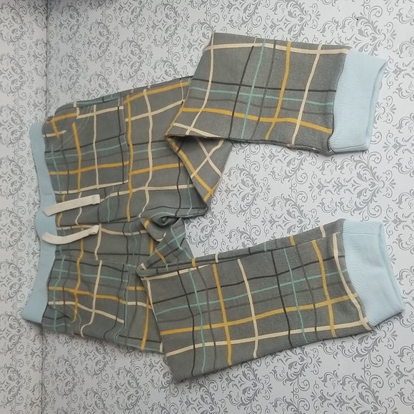 NWT Dot dot smile slate plaid joggers - Picture 2 of 8